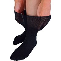 Dr.Socks Men's 1 Pack Extra Wide Bamboo Oedema Socks in Black | Size: 9-11