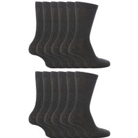 Sock Snob Boy's 12 Pair Plain School Soft Breathable Cotton Rich Socks in Grey | Size: 11-13 Years