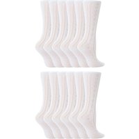 Sock Snob Girl's 12 Pair Soft Cotton Rich Knee High White Uniform Socks for School | Size: 4-6 Years