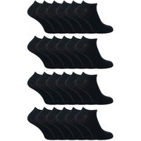Sock Snob Men's 24 Pack Multipack Cotton Trainer Socks in Black | Size: 4-5