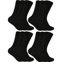 Sock Snob Men's 12 Pairs Winter Warm Wool Blend Hiking Socks for Boots in Black | Size: 6-11