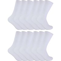 Sock Snob Men's 12 Pairs Thin Non Elastic Thermal Diabetic Socks in White | Size: 6-11