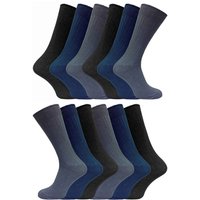 Sock Snob Men's 12 Pairs Thin Soft 100% Cotton Plain Coloured Socks | Size: 12-14