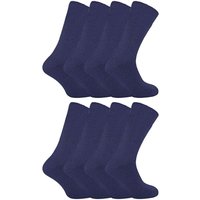 Sock Snob Men's 8 Pack Soft Thermal Sleep Bed Socks in Blue | Size: 6-11