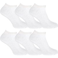 Sock Snob Women's 6 Pack 100% Cotton Low Cut Ankle Socks in White | Size: 9-12