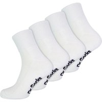 Dr.Socks Men's 4 Pack Extra Wide Bamboo Diabetic Ankle Socks in White | Size: 4-7
