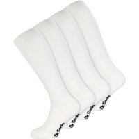 Dr.Socks Men's 4 Pack Extra Wide Knee High Bamboo Diabetic Socks in White | Size: 4-7