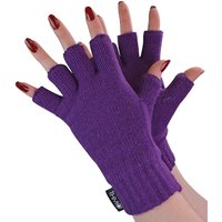 THMO Women's Thermal 3M Lined Fingerless Gloves for Winter in Purple