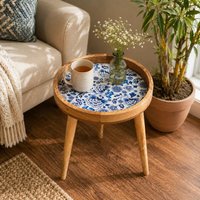 Hartsmede Handmade Side Table with Detachable Legs Florence in Beige