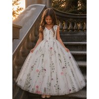 Lilly + Bo Girl's Ariel Flower Girl or Party Dress in Pink | Size: 18 m