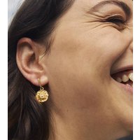 Setting Sol Women's Sol Earrings Reversible 18k Gold Plated Titanium Tarnish Free + Waterproof PVD | Size: 4 cm