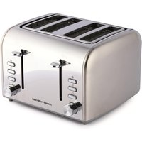Hamilton Beach Rise 4 Slice Brushed & Polished Stainless Steel Toaster in Silver