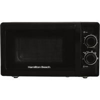Hamilton Beach 20L Manual Black Microwave With Stainless Steel Cavity