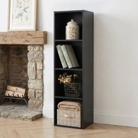 Home Garden Direct Jane - 4x1 Bookcase - Cube storage boxes (Black) in Black | Size: 1 Pack