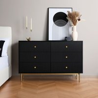 Home Garden Direct Devon - Wide Chest of Drawers - Black