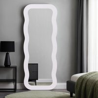 Home Garden Direct Paola Wavy Mirror Full Length 70x180cm in White | Size: 70x180 cm
