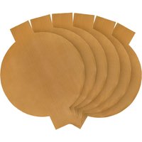 Cooks Professional Set of 6 Non-Stick Reusable Pizza Baking Sheets with Handles in Light Brown