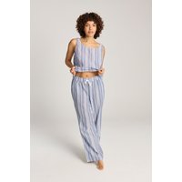Nudea Women's Cotton Gauze Classic Trouser in Mid Navy | Size: Large