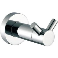 Nes Home Double Robe Hook Chrome Round in Silver