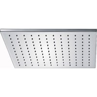 Nes Home Chrome Fixed Rainfall Shower 250mm Square Head With Rubber Nozzles in Silver