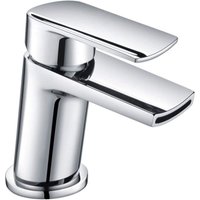 Chrome Centa Bathroom Waterfall Single Lever Deck Mounted Basin Mixer Tap
