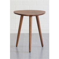 MH London Solid Wood Triangle Side Table for Bedroom & Living Room in Walnut