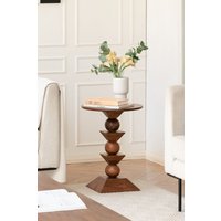 MH London Side Table Coffee & Side Tables Round Walnut Solid Wood Bedside Table Gino