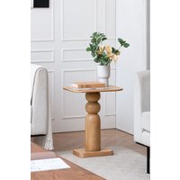 MH London Side Table Rectangle Blonde Natural Solid Wood Bedside Table - Vita