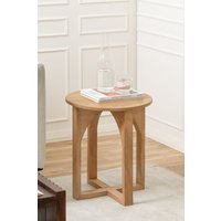 MH London Solid Wood Square Side Table for Living Room & Bedroom in Natural