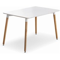 Life Interiors 'Halo' 4 or 6 Seating Dining Table Single in White