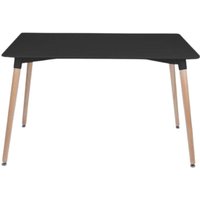 Life Interiors 'Halo' 4 or 6 Seating Dining Table Single in Black