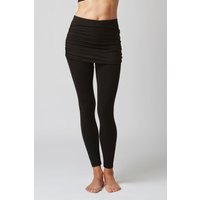 TLC Sport Women's Medium Compression Gathered Skirt Leggings in Black | Size: 20