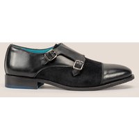 Oscar Leather Velvet Monk Strap