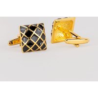 Oswin Hyde Men's Dimon Gold Cufflinks