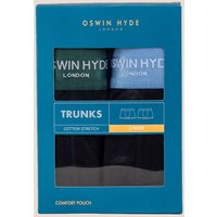 Oswin Hyde Men's Brad Cotton Boxer Trunks in Black | Size: XL