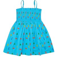 Dotty Dungarees Girl's Let's Play Jersey Dress - Blue Multi | Size: 12-18 m