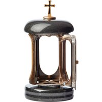 Novecrafto Large Granite Memorial Lantern Funeral Cemetery Grave Ornaments in Gold