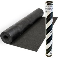 Novecrafto Heavy-Duty Polyester Shed Roofing Felt 15-Year Life Expectancy Roof Felt (10m x 1m) in Black