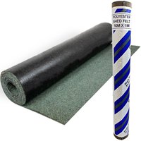 Novecrafto Heavy-Duty Polyester Shed Roofing Felt 15-Year Life Expectancy Roof Felt (10m x 1m) in Green