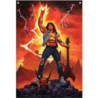 Stranger Things Eddie Munson Decorative Wall Banner in Orange