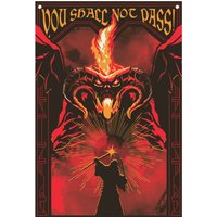 The Lord of the Rings Gandalf vs Balrog Wall Banner in Red
