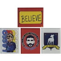 Ted Lasso Set of 4 Fridge Magnets - TV Show Quotes & Characters Gift Decor