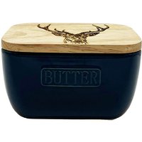 Selbrae House Blue Butter Dish - Stag Prince in Dark Blue | Size: 140 cm x 90 cm