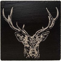 Selbrae House Slate Pot Stand - Stag Prince in Dark Grey | Size: 1 Pack