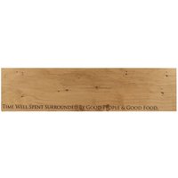Selbrae House Oak Serving Platter - Large - Time Well Spent in Light Brown | Size: 1 Pack