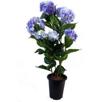 Leaf 90cm Artificial Hydrangea Plant Blue with 200 Flowers