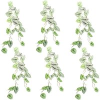 Leaf 6 x 120cm Artificial Hanging Trailing Plant Alocasia Dragon Light in Green | Size: 6 x 120 cm
