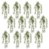 Leaf Pack of 12 x 100cm Artificial Hanging Acer Spider Plant in Green | Size: 12 x 100 cm