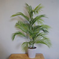 Leaf 90cm Artificial Palm Tree Potted in Decorative Planter in Green