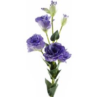 Leaf 80cm Artificial Purple Wild Rose Stem - 6 Flowers